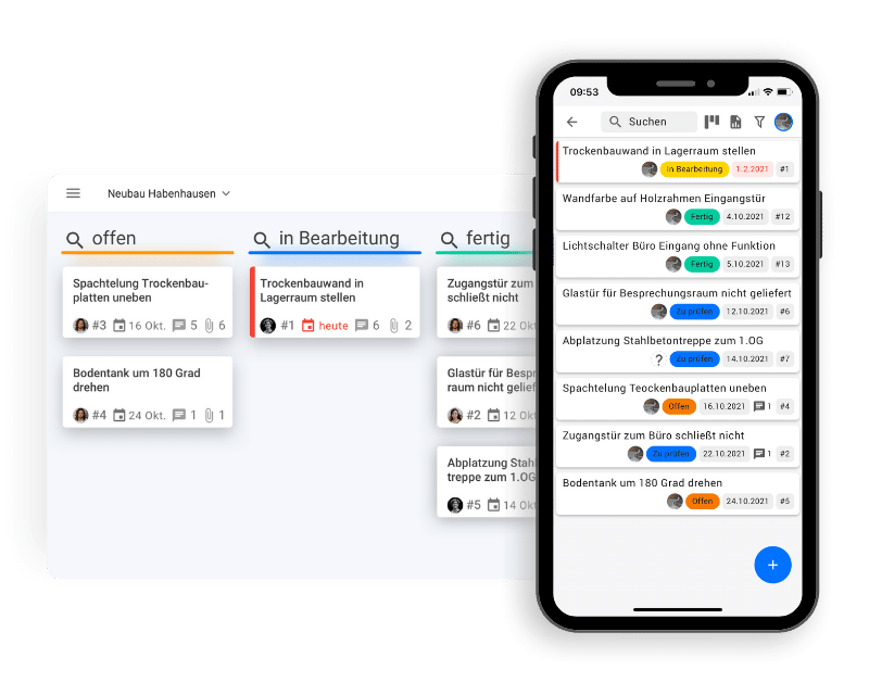 Overview with Kanban Board in upmesh